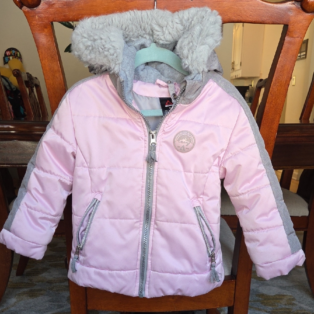 Gerry Pink Hooded Puffer Jacket 3T